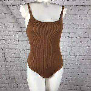 Brown body suit
